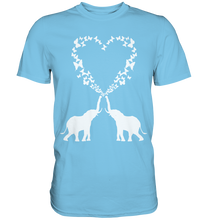Laden Sie das Bild in den Galerie-Viewer, Elefant Herz Schmetterling T-Shirt