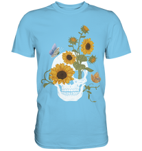 Laden Sie das Bild in den Galerie-Viewer, Sonnenblumen Totenkopf Schmetterling T-Shirt