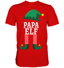 Laden Sie das Bild in den Galerie-Viewer, Papa Elf Familie Weihnachten Vater Weihnachtself T-Shirt
