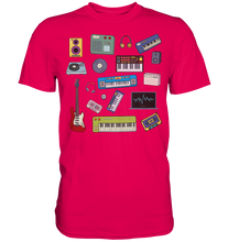 Laden Sie das Bild in den Galerie-Viewer, Retro Synthesizer Gitarre Musikproduzent T-Shirt