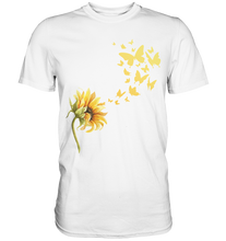 Laden Sie das Bild in den Galerie-Viewer, Sonnenblume Sommer Schmetterlinge T-Shirt
