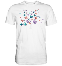 Laden Sie das Bild in den Galerie-Viewer, Frauen Bunter Schmetterling Baum T-Shirt