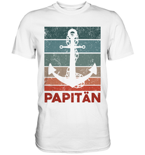 Laden Sie das Bild in den Galerie-Viewer, Papitän Segel Papa Kapitän Vatertag Bootfahrer Vater T-Shirt