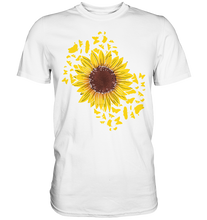Laden Sie das Bild in den Galerie-Viewer, Frauen Sonnenblume Schmetterlinge T-Shirt