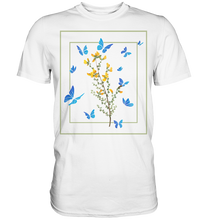 Laden Sie das Bild in den Galerie-Viewer, Frauen Blauer Schmetterling T-Shirt