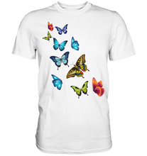 Laden Sie das Bild in den Galerie-Viewer, Bunte Farbenfrohe Schmetterlinge T-Shirt