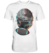 Laden Sie das Bild in den Galerie-Viewer, Football Helm Glitch Ballsport American Football T-Shirt