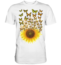 Laden Sie das Bild in den Galerie-Viewer, Frauen Sonnenblume Schmetterling T-Shirt