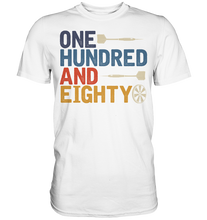 Laden Sie das Bild in den Galerie-Viewer, Darts Sport Dartpfeile Turnier Einhundertachtzig 180 Dart T-Shirt