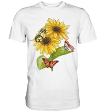Laden Sie das Bild in den Galerie-Viewer, Sonnenblumen Schmetterlinge T-Shirt