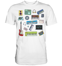 Laden Sie das Bild in den Galerie-Viewer, Retro Synthesizer Gitarre Musikproduzent T-Shirt