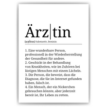 Laden Sie das Bild in den Galerie-Viewer, Ärztin Poster Definition Kunstdruck Wandbild Geschenk