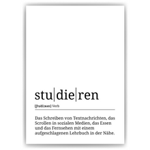 Laden Sie das Bild in den Galerie-Viewer, studieren Poster Definition Kunstdruck Wandbild Geschenk