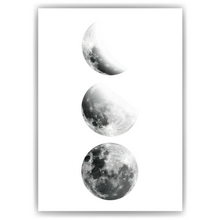 Laden Sie das Bild in den Galerie-Viewer, Mondphasen Poster – Mond Wandbild Wohnzimmer Küche Flur Schlafzimmer Zuhause Wanddeko