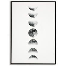 Laden Sie das Bild in den Galerie-Viewer, Mondphasen Poster – Mondposter Wandbild Wohnzimmer Küche Flur Schlafzimmer Zuhause Mond Wanddeko