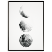 Laden Sie das Bild in den Galerie-Viewer, Mondphasen Poster – Mond Wandbild Wohnzimmer Küche Flur Schlafzimmer Zuhause Wanddeko