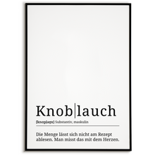 Laden Sie das Bild in den Galerie-Viewer, Knoblauch Poster Definition Kunstdruck Wandbild Geschenk
