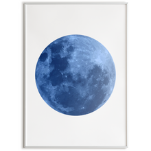Laden Sie das Bild in den Galerie-Viewer, Blauer Mond Poster – Wandbild Wohnzimmer Küche Flur Schlafzimmer Zuhause Wanddeko
