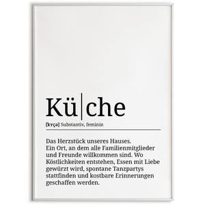 Küche Poster Definition Kunstdruck Wandbild Geschenk