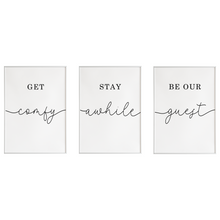 Laden Sie das Bild in den Galerie-Viewer, Poster 3er Set Wohnzimmer Esszimmer Gästezimmer – Gast Poster Zuhause Wandbild Küche Flur Wanddeko