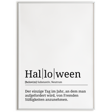 Laden Sie das Bild in den Galerie-Viewer, Halloween Poster Definition Kunstdruck Wandbild Geschenk