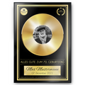 Goldene Schallplatte personalisiert inkl. Bilderrahmen Poster Druck | Geburtstag Geschenkidee zur Goldenen Hochzeit Musiker Anerkennung Wertschätzung Frauen Männer personalisiertes Geschenk