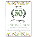 Goldene Hochzeit Urkunde mit Namen – Geschenk zum 50. Hochzeitstag, personalisiert
