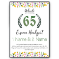 Eiserne Hochzeit Urkunde mit Namen – Geschenk zum 65. Hochzeitstag, personalisiert