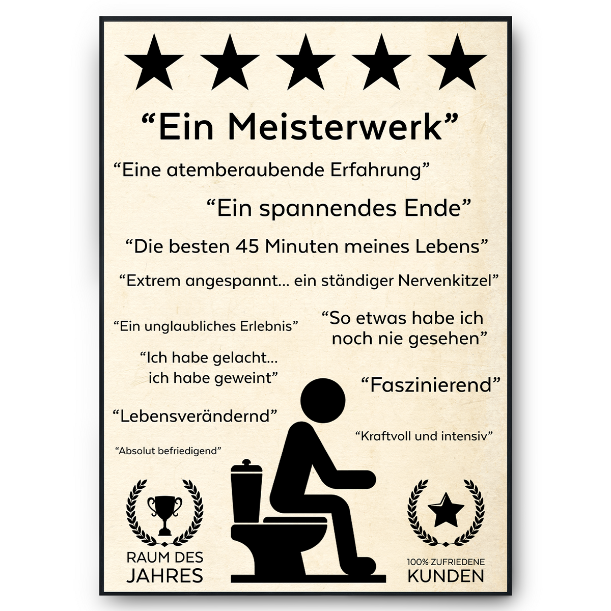 Lustiges Badezimmer Poster Toilette Sprüche Gäste-WC Wandbild Dekoration Klo Humor WC Bad Sprüche Deko Toilette