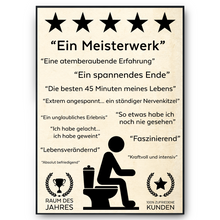 Laden Sie das Bild in den Galerie-Viewer, Lustiges Badezimmer Poster Toilette Sprüche Gäste-WC Wandbild Dekoration Klo Humor WC Bad Sprüche Deko Toilette
