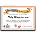 Hundemama Geschenk personalisiert Poster Zertifikat Hundeliebhaber Urkunde Hundemama Geschenk personalisiert Hundebesitzer