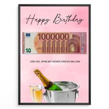 Laden Sie das Bild in den Galerie-Viewer, Geldgeschenk Geburtstag | erste Million | Lustiges Geburtstagsgeschenk Mann Frau Witzige Geschenkidee Geld kreativ verschenken
