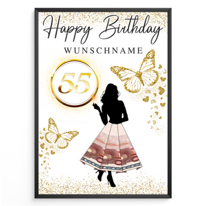 55. Geburtstag Geldgeschenk Personalisiert Frauen Geburtstagsgeschenk Geld Geschenkidee