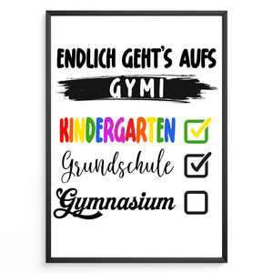 Grundschulabschluss Geschenkidee Schulstart Gymnasium 5. Klasse