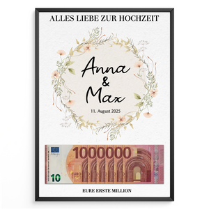 Hochzeitsgeschenk Personalisierbar Geldgeschenk Brautpaar Geld Hochzeit personalisiert