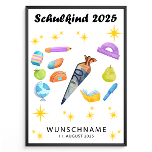 Geldgeschenk zur Einschulung Personalisiert Schulanfang Schultüte Schulanfänger