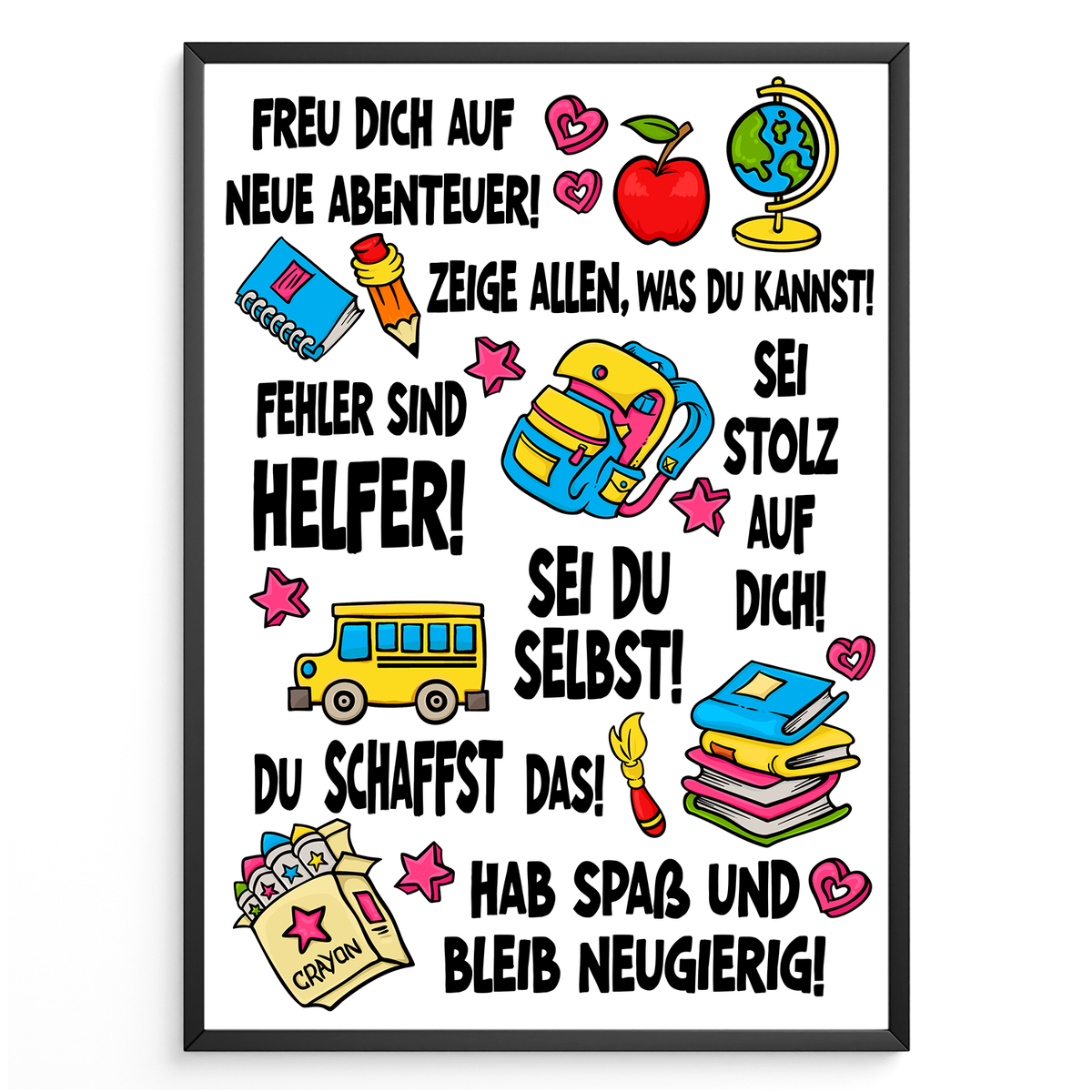 Affirmationsposter Geschenk Schulanfang Affirmation Einschulung Schulanfänger