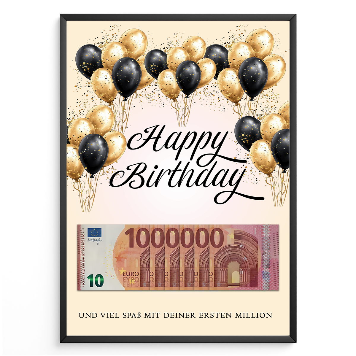 Geldgeschenk Geburtstag Lustiges Geburtstagsgeschenk Mann Frau - Deine erste Million