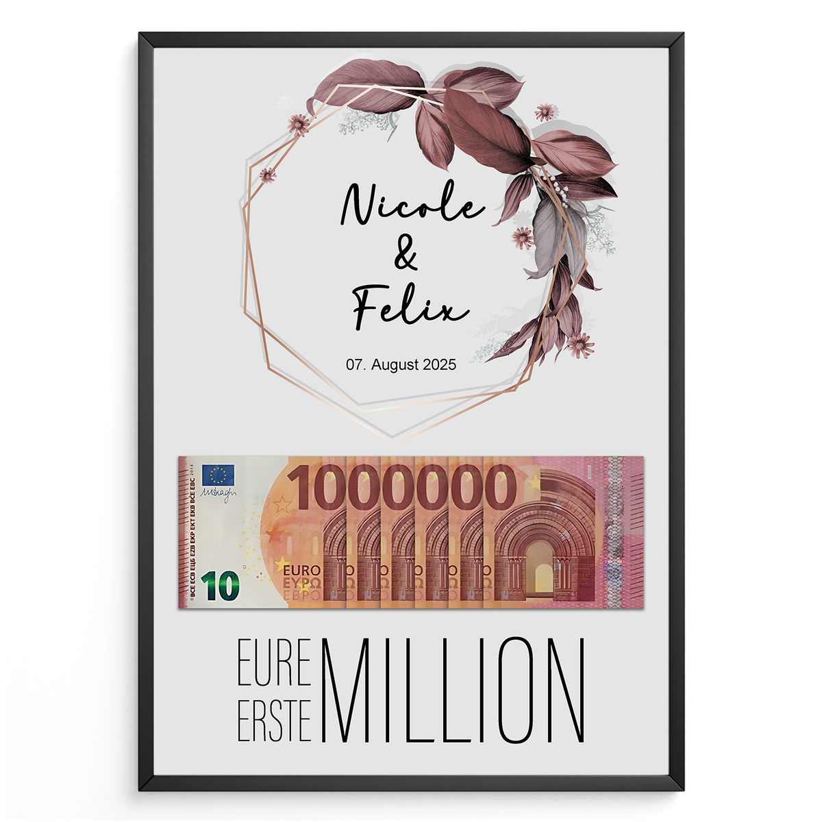 Personalisiertes Hochzeitsgeschenk Geldgeschenk Brautpaar Hochzeit Geld