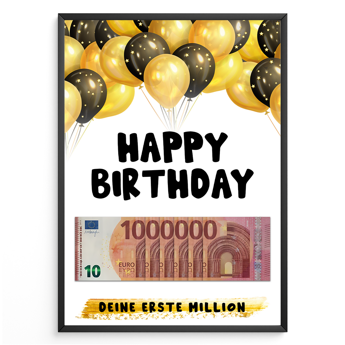 Geldgeschenk Geburtstag Männer Frauen Geschenkidee Geld - Deine erste Million