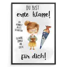 Laden Sie das Bild in den Galerie-Viewer, Einschulung Geldgeschenk Mädchen Schulanfang Erstklässler Geschenkidee Schulkind

