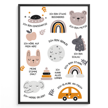 Laden Sie das Bild in den Galerie-Viewer, Affirmationsposter Geschenk Schulanfang positive Affirmation Einschulung
