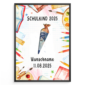 Personalisiertes Geldgeschenk Einschulung Geschenk Schulanfang Schultüte