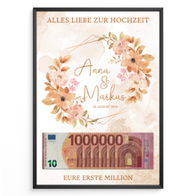 Laden Sie das Bild in den Galerie-Viewer, Geldgeschenk Personalisiertes Hochzeitsgeschenk für Brautpaar Hochzeit Geld kreativ verschenken
