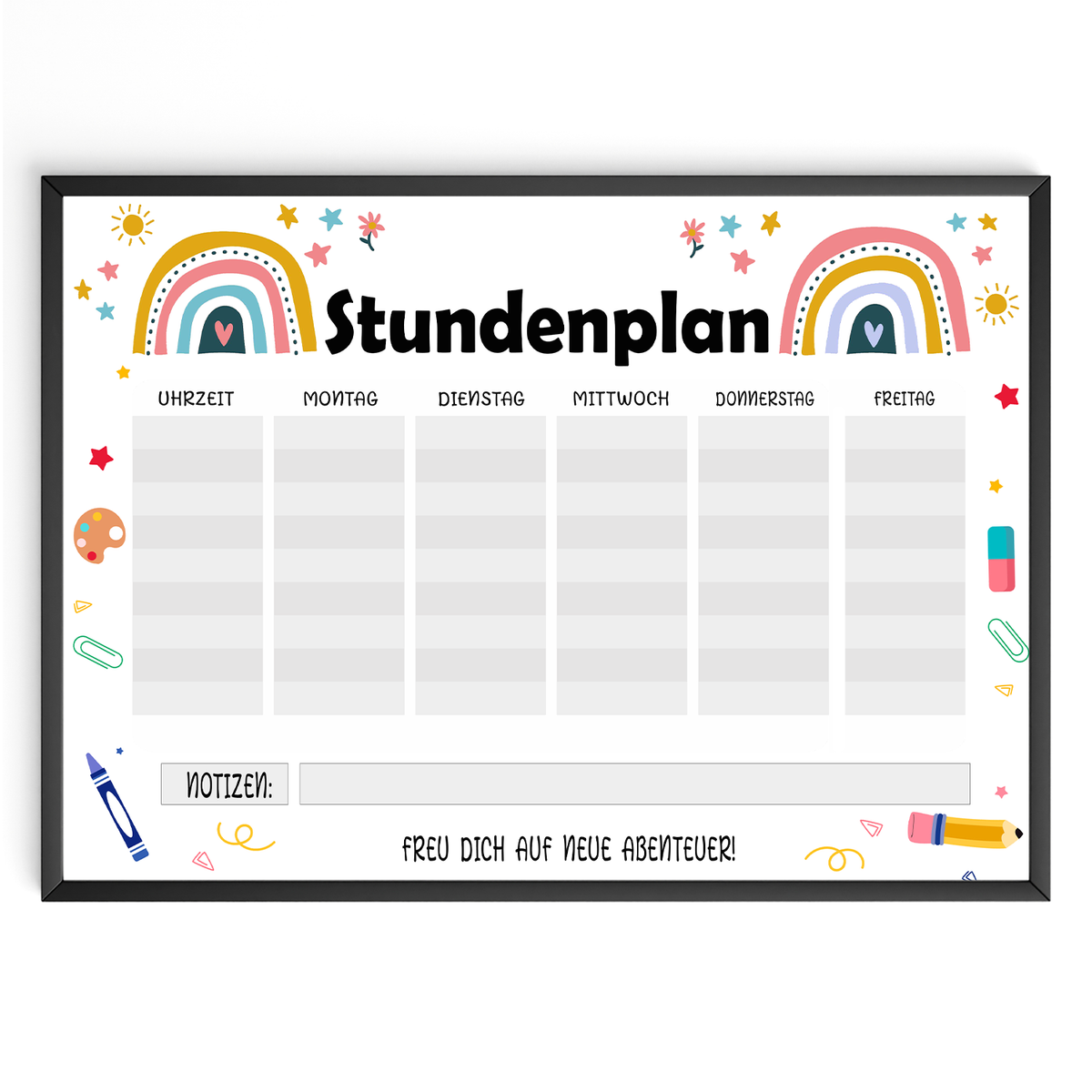 Einschulung Stundenplan Geschenk zum Schulanfang Schulkind Geschenkidee