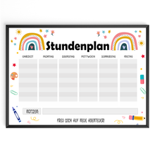 Laden Sie das Bild in den Galerie-Viewer, Einschulung Stundenplan Geschenk zum Schulanfang Schulkind Geschenkidee

