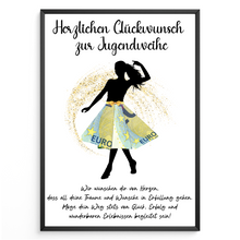Laden Sie das Bild in den Galerie-Viewer, Geldgeschenk Jugendweihe Geschenk Mädchen Geldgeschenk Jugendweihe Karte Deko
