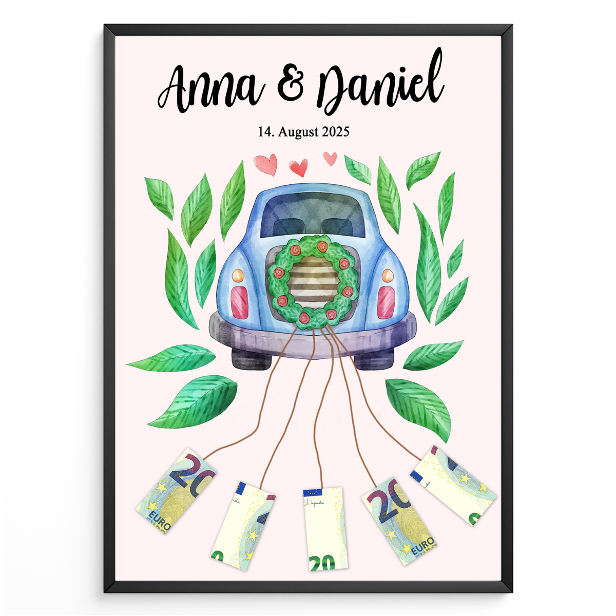 Personalisiertes Geldgeschenk Hochzeitsgeschenk personalisierbar