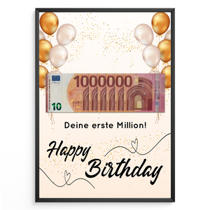Geldgeschenk Geburtstag Männer Frauen Lustige Geschenkidee  - Deine erste Million