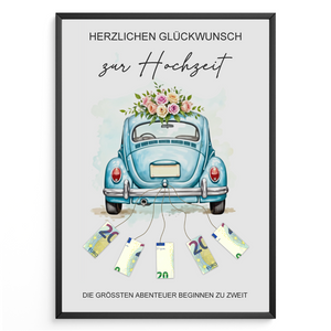 Geldgeschenk Hochzeit | Hochzeitsgeschenk für Brautpaar Geld kreativ verschenken